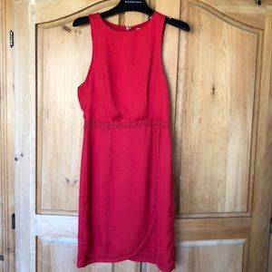Sleeveless red mini dress